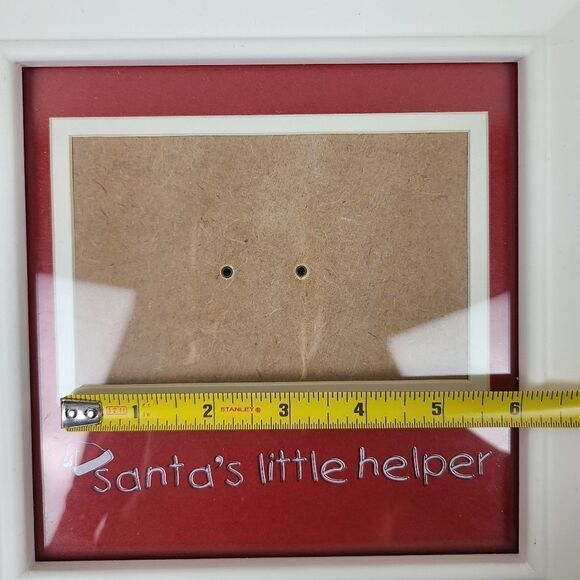 SANTA'S Little Helper Christmas Red and White Photo Picture Frame - Picture 9 of 11